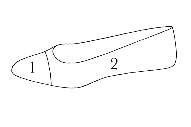 Drawing Flat Pumps Electric Blue Ballet Pumps, With Low Round Flat