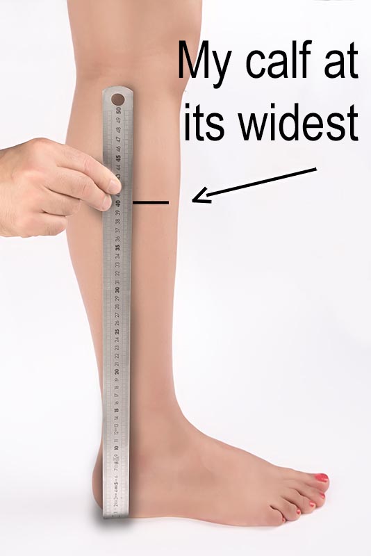 Measurement of the height where the calf is widest - 
				Customization F. KOOIJMAN Paris