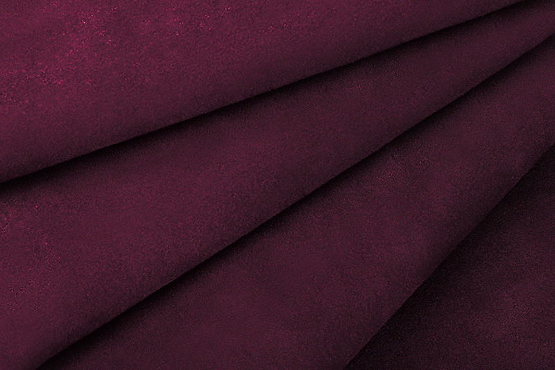 Wine red suede leather for pumps, heels, clutches, boots... - F. KOOIJMAN Paris