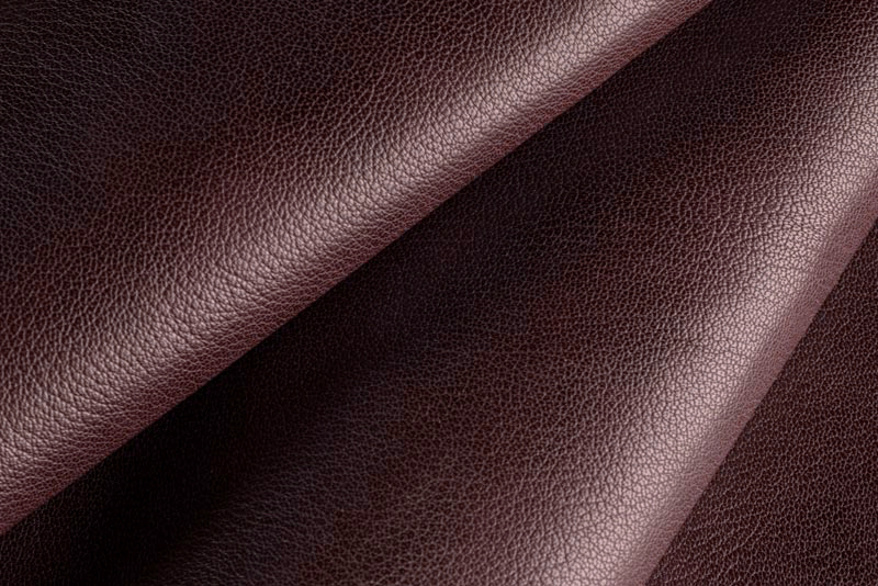 Burgundy grained leather for shoes and bags - Florence KOOIJMAN