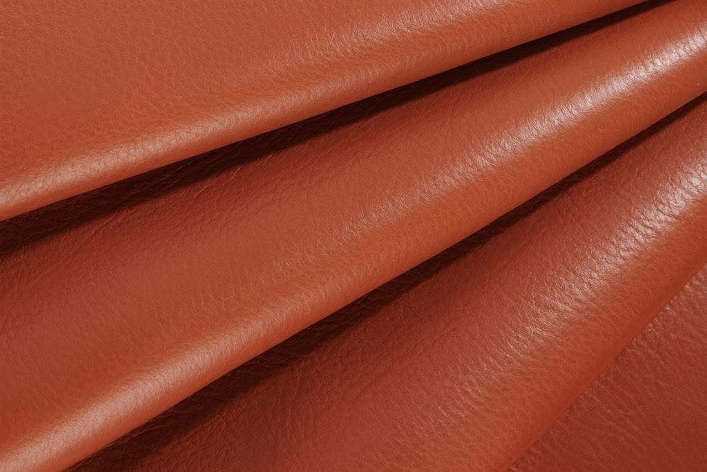 Terracotta orange smooth leather for pumps, heels, clutches, boots... - F. KOOIJMAN Paris