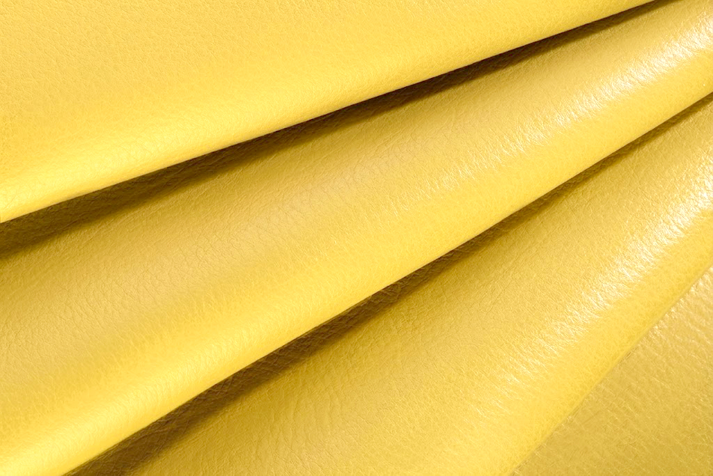 Yellow yellow smooth leather for pumps, heels, clutches, boots... - F. KOOIJMAN Paris