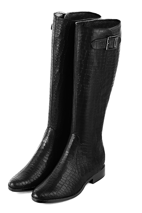 French elegance and refinement for these forest green knee-high boots with buckles, 
                available in many subtle leather and colour combinations. Record your foot and leg measurements.
We will adjust this beautiful boot with inner half zip to your leg measurements in height and width.
The outer buckle allows for width adjustment.
You can customise the boot with your own materials and colours on the "My Favourites" page.
 
                Made to measure. Especially suited to thin or thick calves.
                Matching clutches for parties, ceremonies and weddings.   
                You can customize these knee-high boots to perfectly match your tastes or needs, and have a unique model.  
                Choice of leathers, colours, knots and heels. 
                Wide range of materials and shades carefully chosen.  
                Rich collection of flat, low, mid and high heels.  
                Small and large shoe sizes - Florence KOOIJMAN