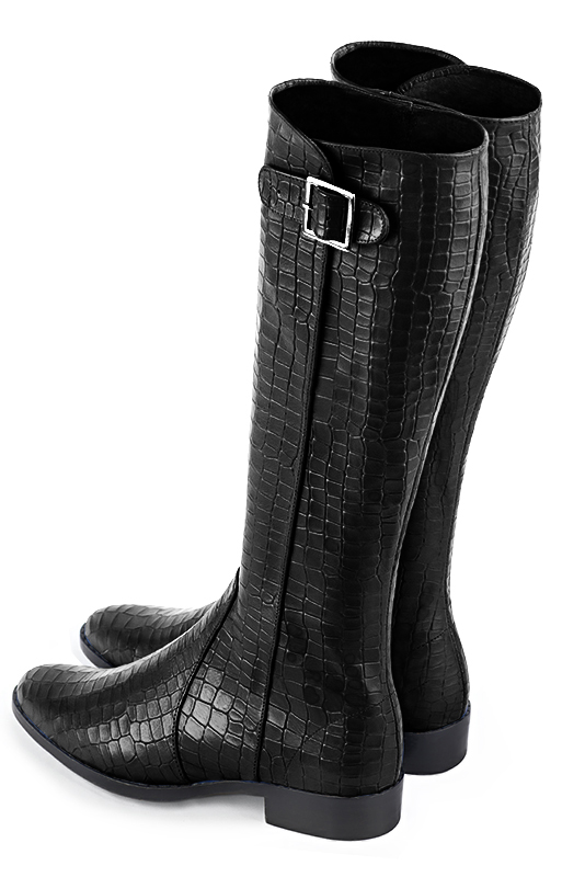 French elegance and refinement for these forest green knee-high boots with buckles, 
                available in many subtle leather and colour combinations. Record your foot and leg measurements.
We will adjust this beautiful boot with inner half zip to your leg measurements in height and width.
The outer buckle allows for width adjustment.
You can customise the boot with your own materials and colours on the "My Favourites" page.
 
                Made to measure. Especially suited to thin or thick calves.
                Matching clutches for parties, ceremonies and weddings.   
                You can customize these knee-high boots to perfectly match your tastes or needs, and have a unique model.  
                Choice of leathers, colours, knots and heels. 
                Wide range of materials and shades carefully chosen.  
                Rich collection of flat, low, mid and high heels.  
                Small and large shoe sizes - Florence KOOIJMAN
