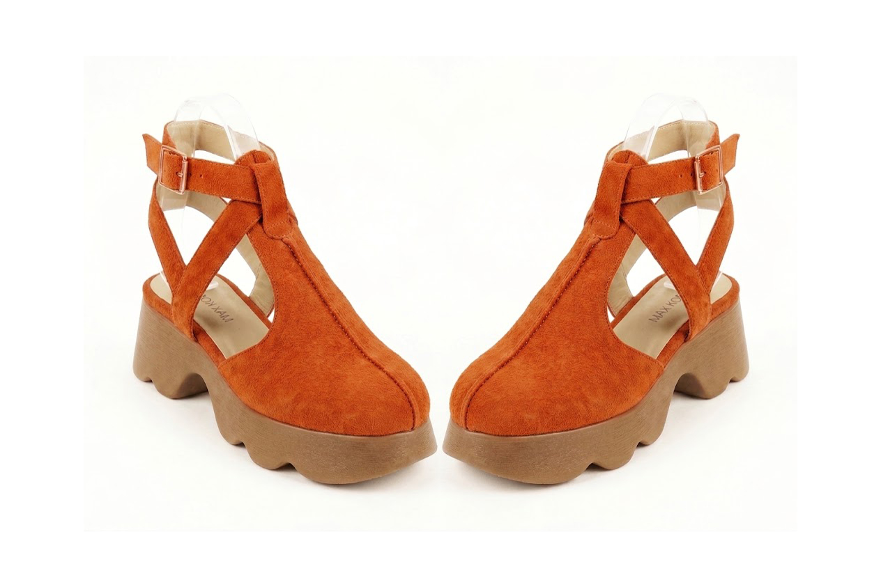 Handcrafted women's comfortable and elegant T-strap closed-toe heels in premium terracotta orange leather. . . Perfect for women's wedding guest heels, or elevated everyday style. 
                Choose from our luxurious collections of leather and fabric to perfectly match your heels to your outfits.