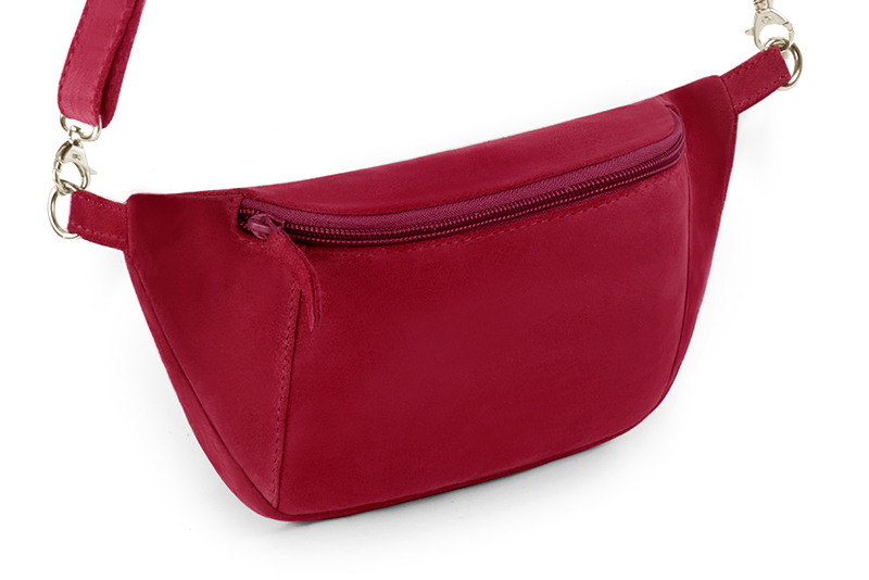 Cardinal red women's dress clutch, for weddings, ceremonies, cocktails and parties. Front view - Florence KOOIJMAN