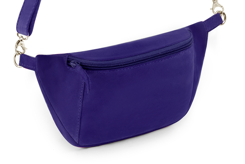 Violet purple women's dress clutch, for weddings, ceremonies, cocktails and parties. Front view - Florence KOOIJMAN