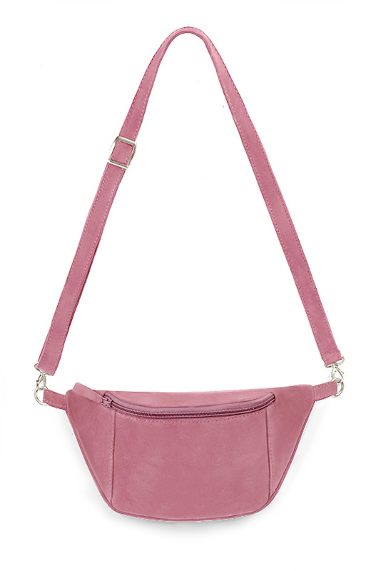 Dress handbag in carnation pink leather - Top view