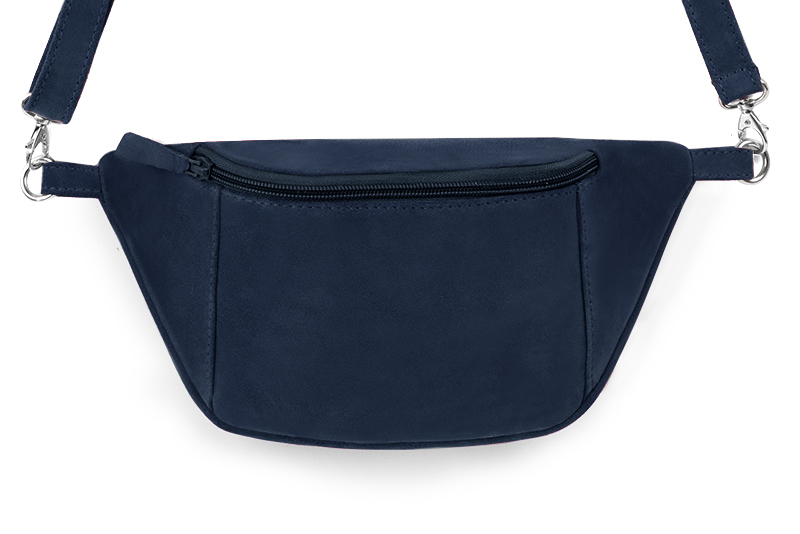 Navy blue women's dress clutch, for weddings, ceremonies, cocktails and parties. Profile view - Florence KOOIJMAN