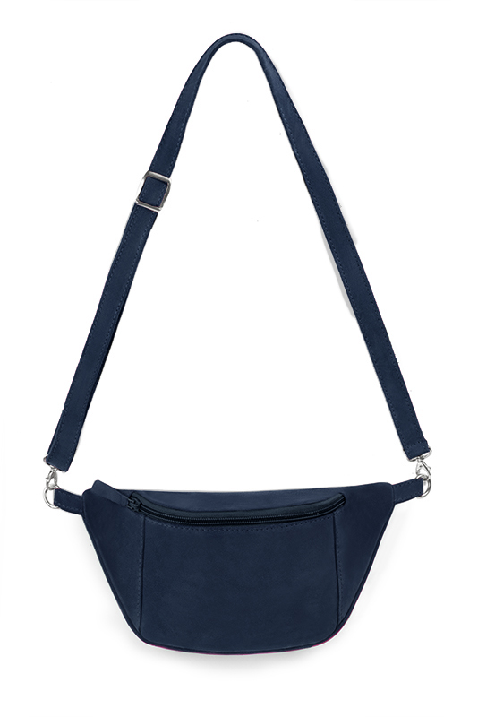 Navy blue women's dress clutch, for weddings, ceremonies, cocktails and parties. Top view - Florence KOOIJMAN