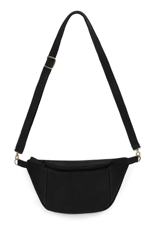 Matt black women's dress clutch, for weddings, ceremonies, cocktails and parties. Top view - Florence KOOIJMAN