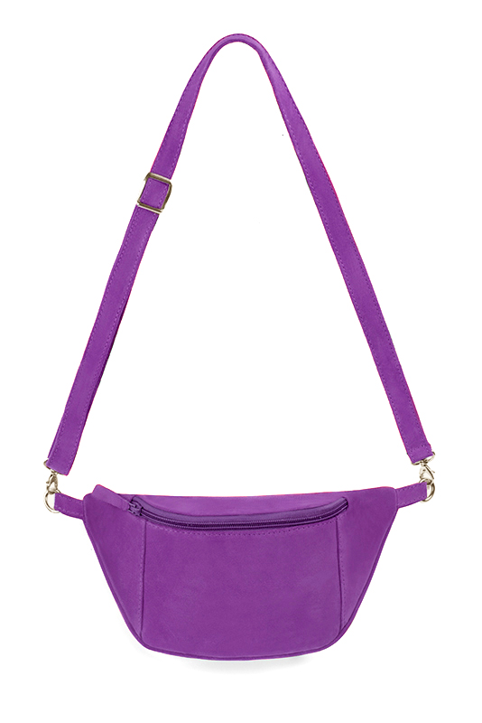 Dress handbag in mauve purple leather - Top view