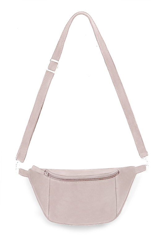 Powder pink women's dress clutch, for weddings, ceremonies, cocktails and parties. Top view - Florence KOOIJMAN