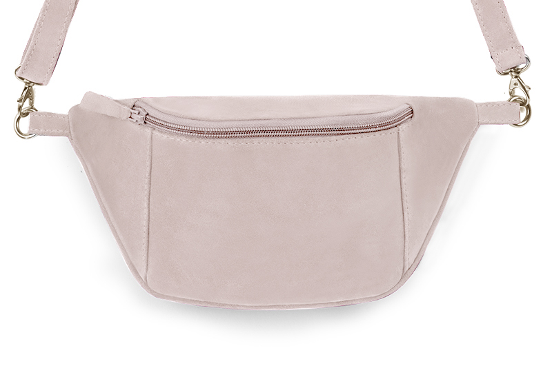 Powder pink women's dress clutch, for weddings, ceremonies, cocktails and parties. Profile view - Florence KOOIJMAN