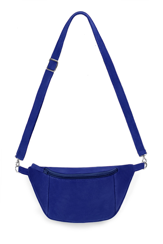 Electric blue women's dress clutch, for weddings, ceremonies, cocktails and parties. Top view - Florence KOOIJMAN