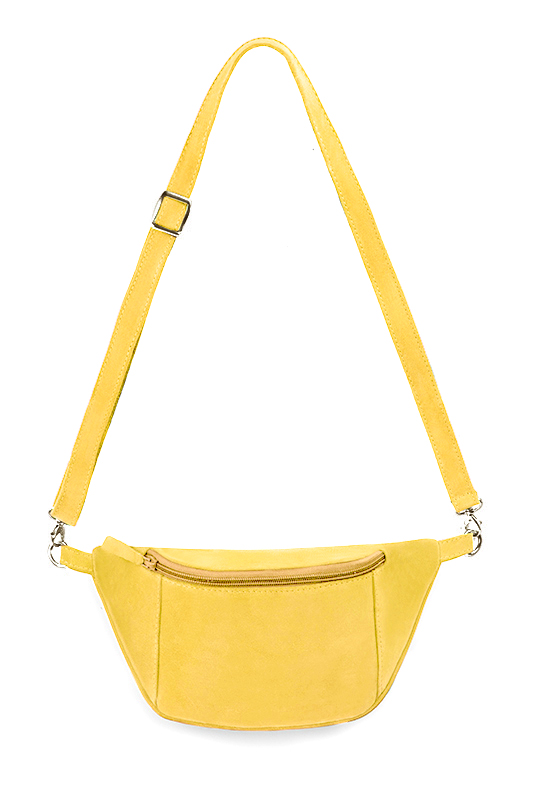 Dress handbag in yellow leather - Top view