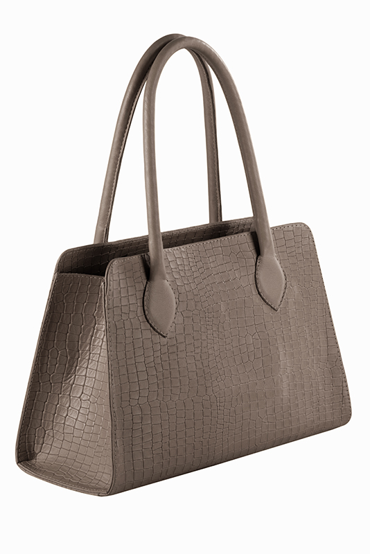Luxueux sac à main, élégant et raffiné, coloris beige mastic. Personnalisation : Choix des cuirs et des couleurs. - Florence KOOIJMAN