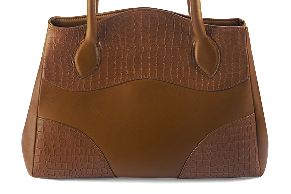 Caramel brown matching ankle boots, bag and . View of bag - Florence KOOIJMAN