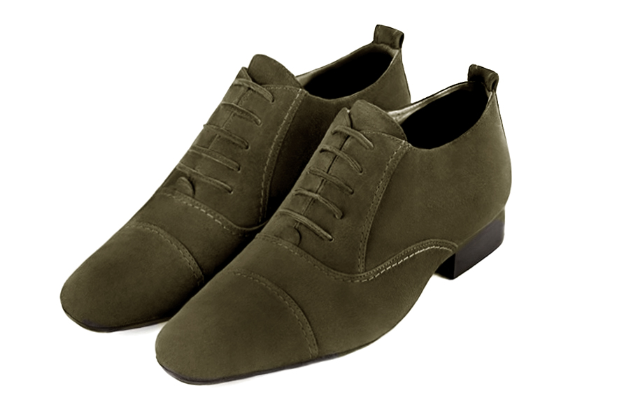 Khaki green dress lace-up shoes for men - Florence KOOIJMAN