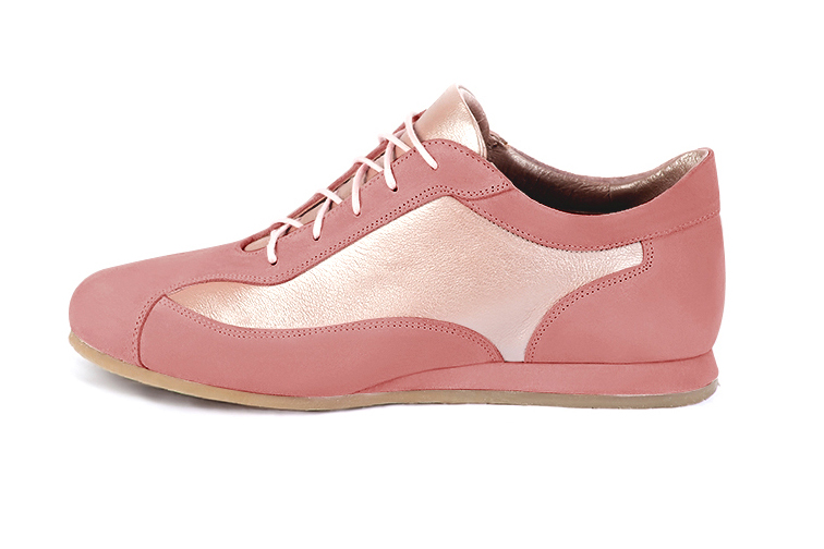  and powder pink women's elegant sneakers.. Profile view - Florence KOOIJMAN