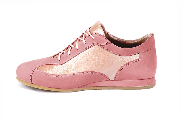 and powder pink women's elegant sneakers.. Profile view - Florence KOOIJMAN