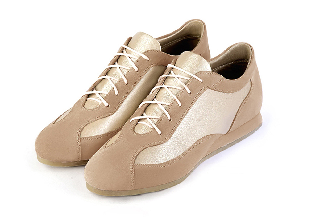 Gold dress sneakers for women - Florence KOOIJMAN