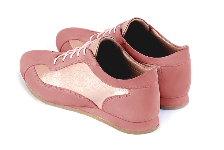  and powder pink women's elegant sneakers.. Rear view - Florence KOOIJMAN