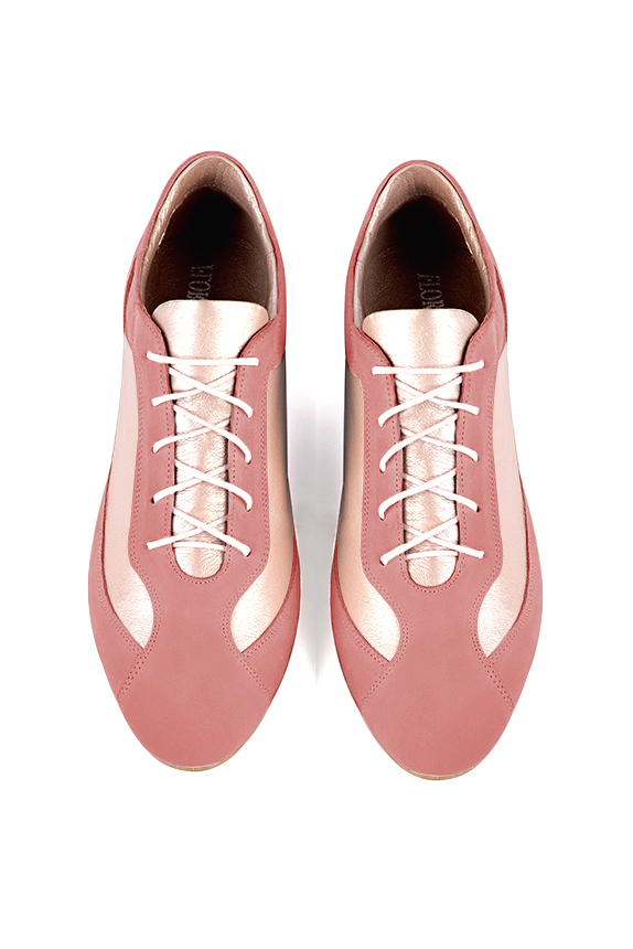  and powder pink women's elegant sneakers.. Top view - Florence KOOIJMAN