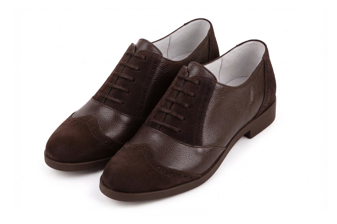 Discover versatile casual lace-up shoes and chunky lug-sole Oxfords built for lightweight durability and modern urban comfort, in dark brown leather with  and 