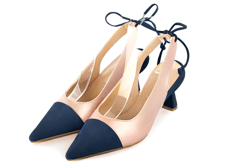 Navy Blue Dress With Pink Heels Navy Blue Dress With Pink Shoes Pink Shoes Navy Blue