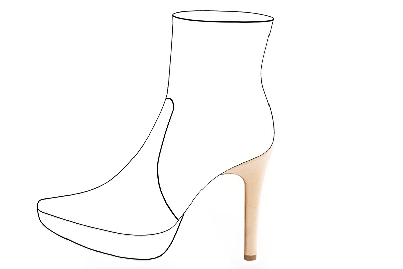 5 inch / 12.5 cm high slim heels with 1 inch / 2.5 cm high platforms at the front. Profile view - Florence KOOIJMAN