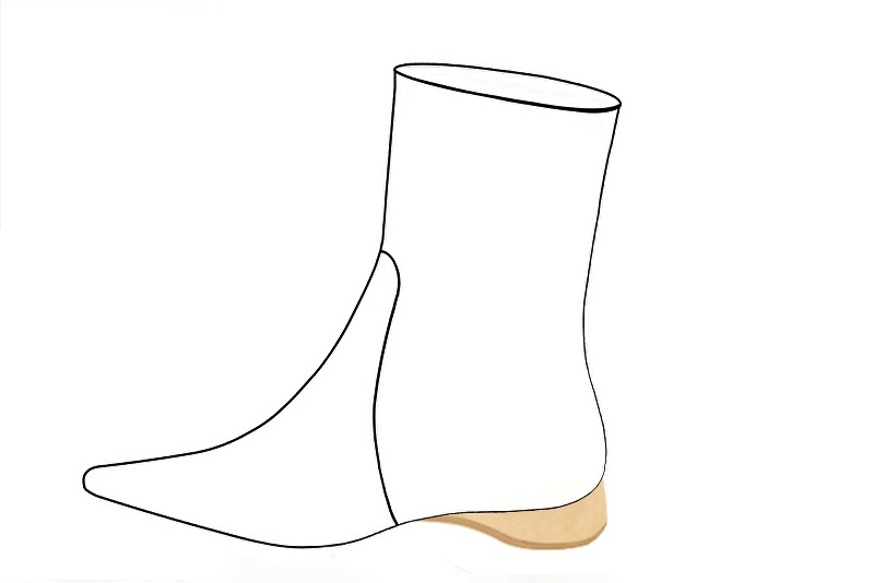 1 inch / 2.5 cm high wedge heels. Profile view - Florence KOOIJMAN