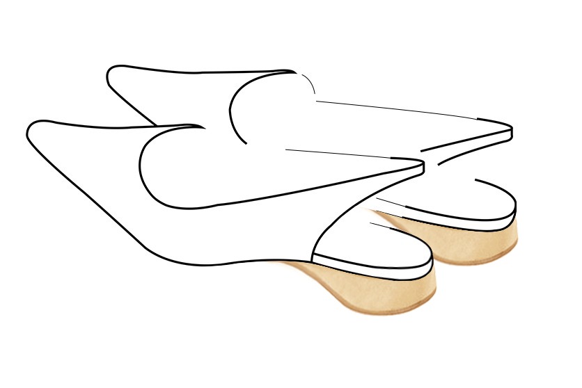 1 inch / 2.5 cm high wedge heels - Florence Kooijman