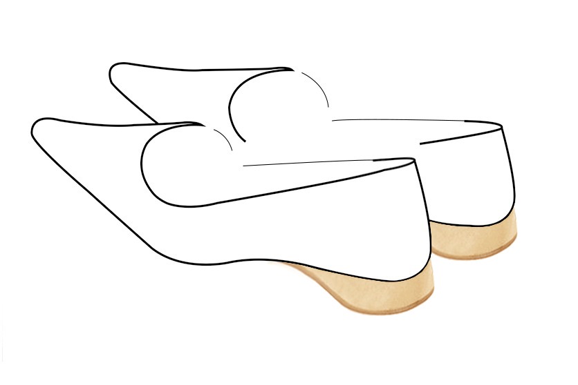 Talon plat compensé dans la gorge, en "patte d'éléphant" - Florence KOOIJMAN