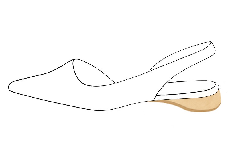 1 inch / 2.5 cm high wedge heels. Profile view - Florence KOOIJMAN