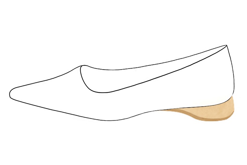 1 inch / 2.5 cm high wedge heels. Profile view - Florence KOOIJMAN