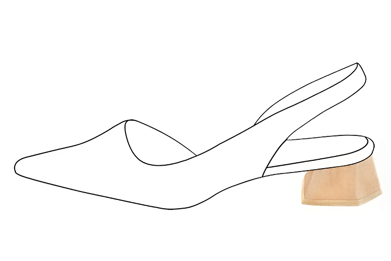 1 3&frasl;8 inch / 3.5 cm high flare heels. Profile view - Florence KOOIJMAN