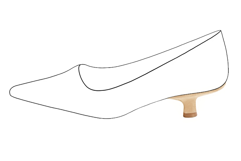 1 3&frasl;8 inch / 3.5 cm high spool heels. Profile view - Florence KOOIJMAN
