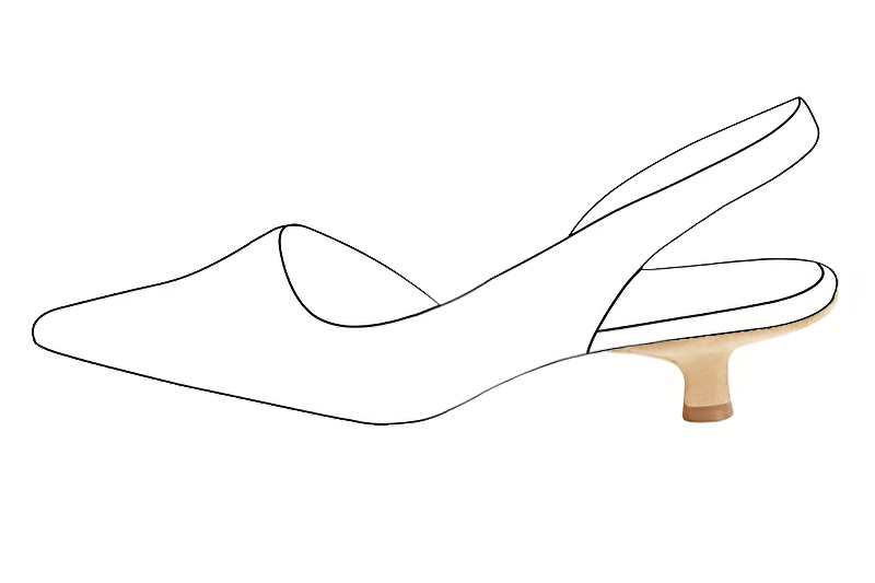 1 3&frasl;8 inch / 3.5 cm high spool heels. Profile view - Florence KOOIJMAN