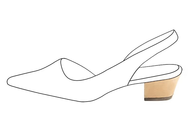 1 3&frasl;8 inch / 3.5 cm high cone heels. Profile view - Florence KOOIJMAN