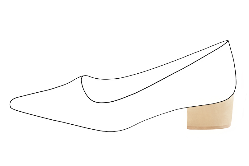 1 3&frasl;8 inch / 3.5 cm high block heels. Profile view - Florence KOOIJMAN