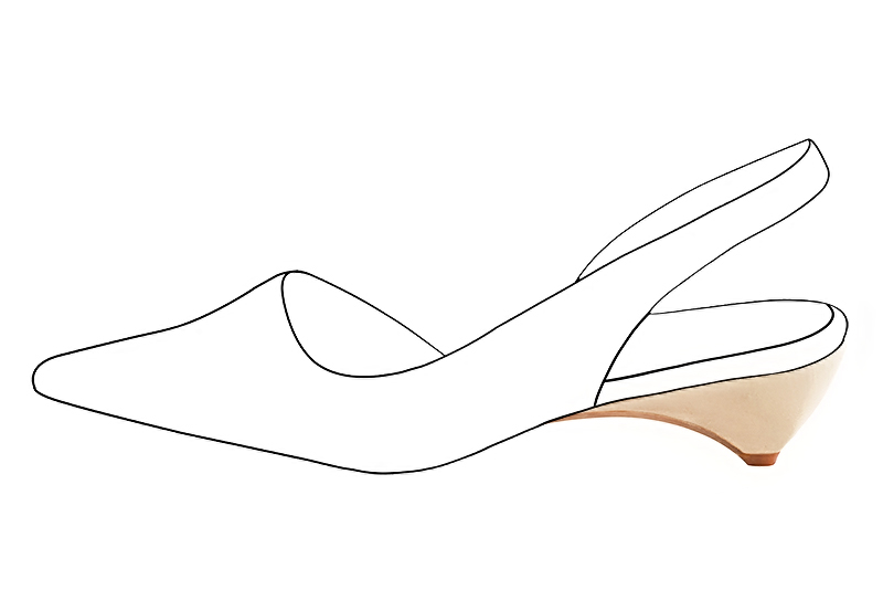 1 5&frasl;8 inch / 4 cm high wedge heels. Profile view - Florence KOOIJMAN