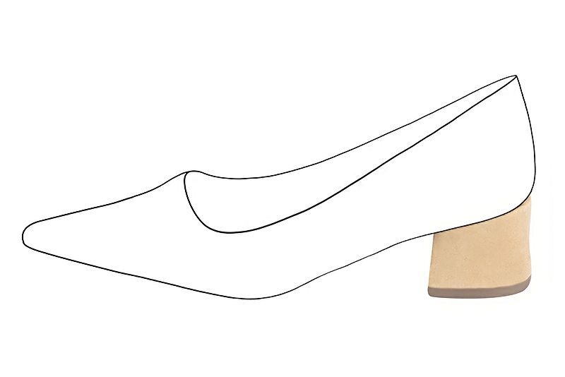 1 3&frasl4; inch / 4.5 cm high flare heels. Profile view - Florence KOOIJMAN