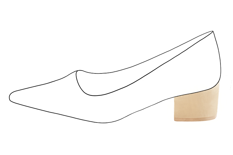 1 3&frasl4; inch / 4.5 cm high block heels. Profile view - Florence KOOIJMAN