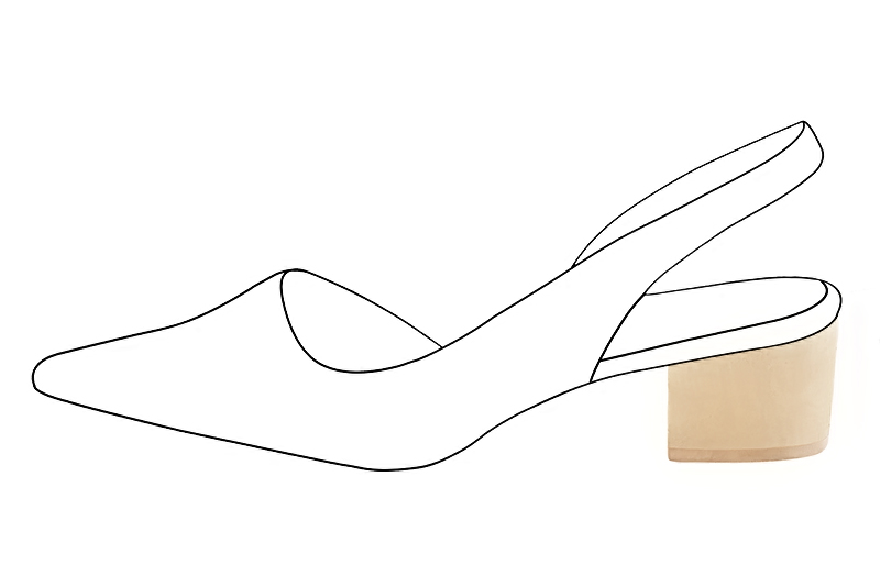 1 3&frasl4; inch / 4.5 cm high block heels. Profile view - Florence KOOIJMAN