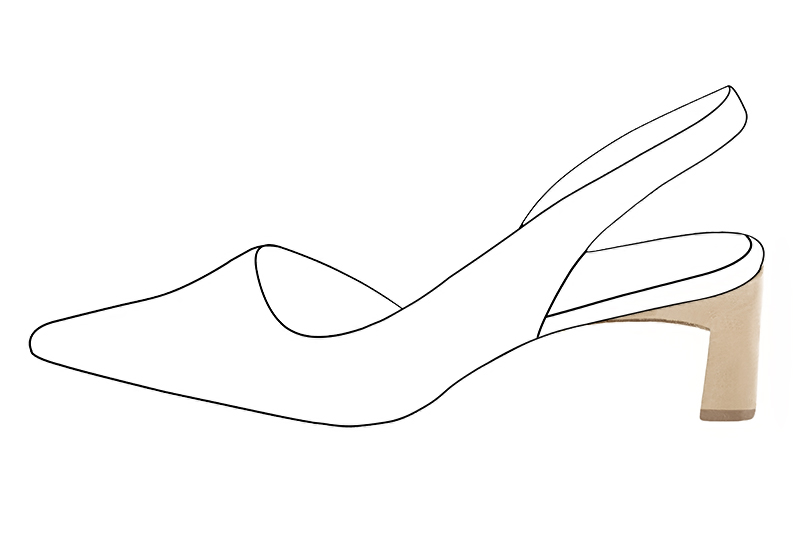 2 1&frasl;8 inch / 5.5 cm high flare heels. Profile view - Florence KOOIJMAN