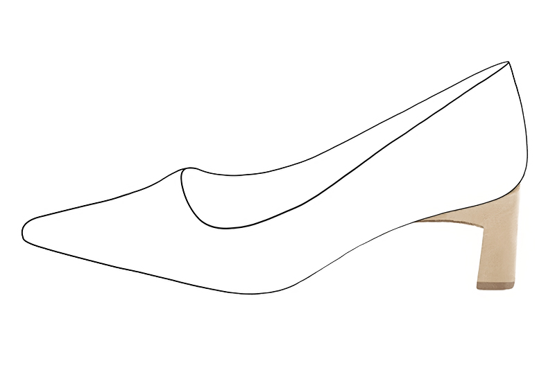 2 1&frasl;8 inch / 5.5 cm high flare heels. Profile view - Florence KOOIJMAN