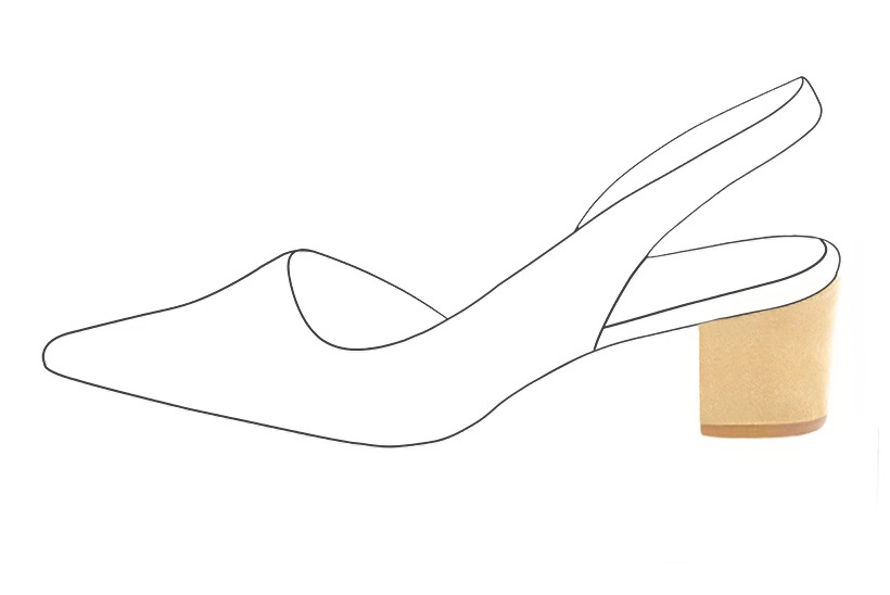 2 3&frasl;8 inch / 6 cm high block heels. Profile view - Florence KOOIJMAN