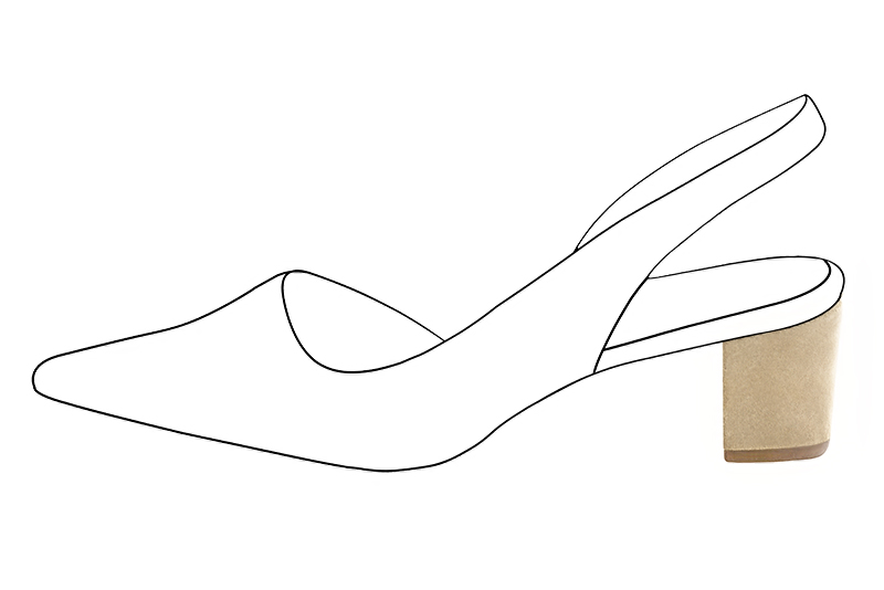 2 3&frasl;8 inch / 6 cm high block heels. Profile view - Florence KOOIJMAN