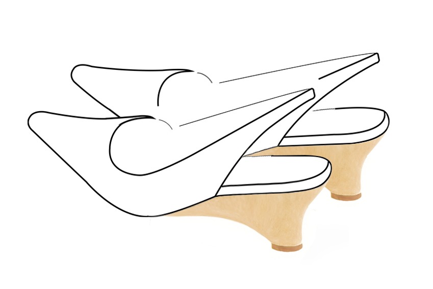 2 1&frasl;8 inch / 5.5 cm high wedge heels. Front view - Florence KOOIJMAN